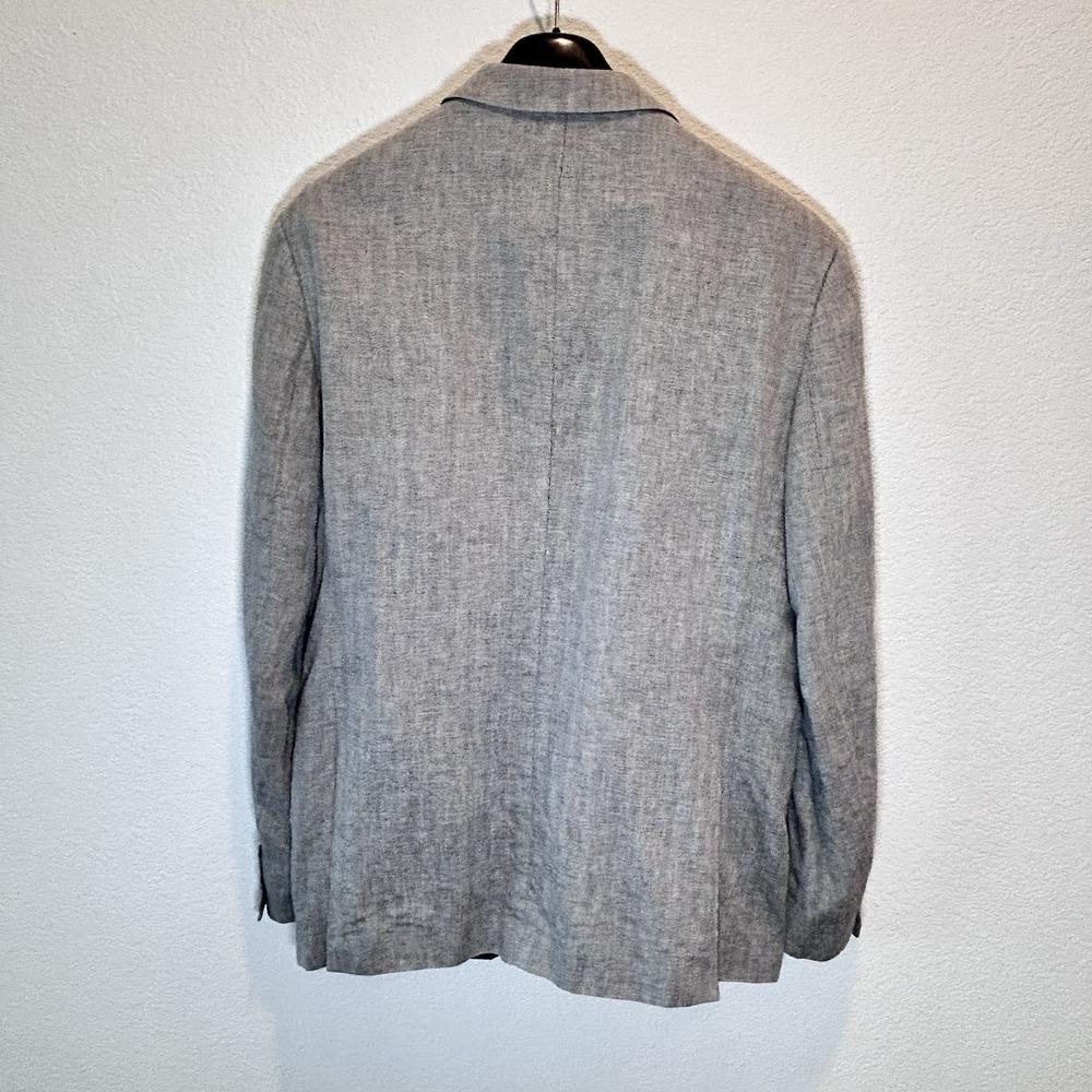Rodd & Gunn Sport Coat Mens 3XL Gray Linen Herringbone Two Button Jacket - Picture 3 of 13